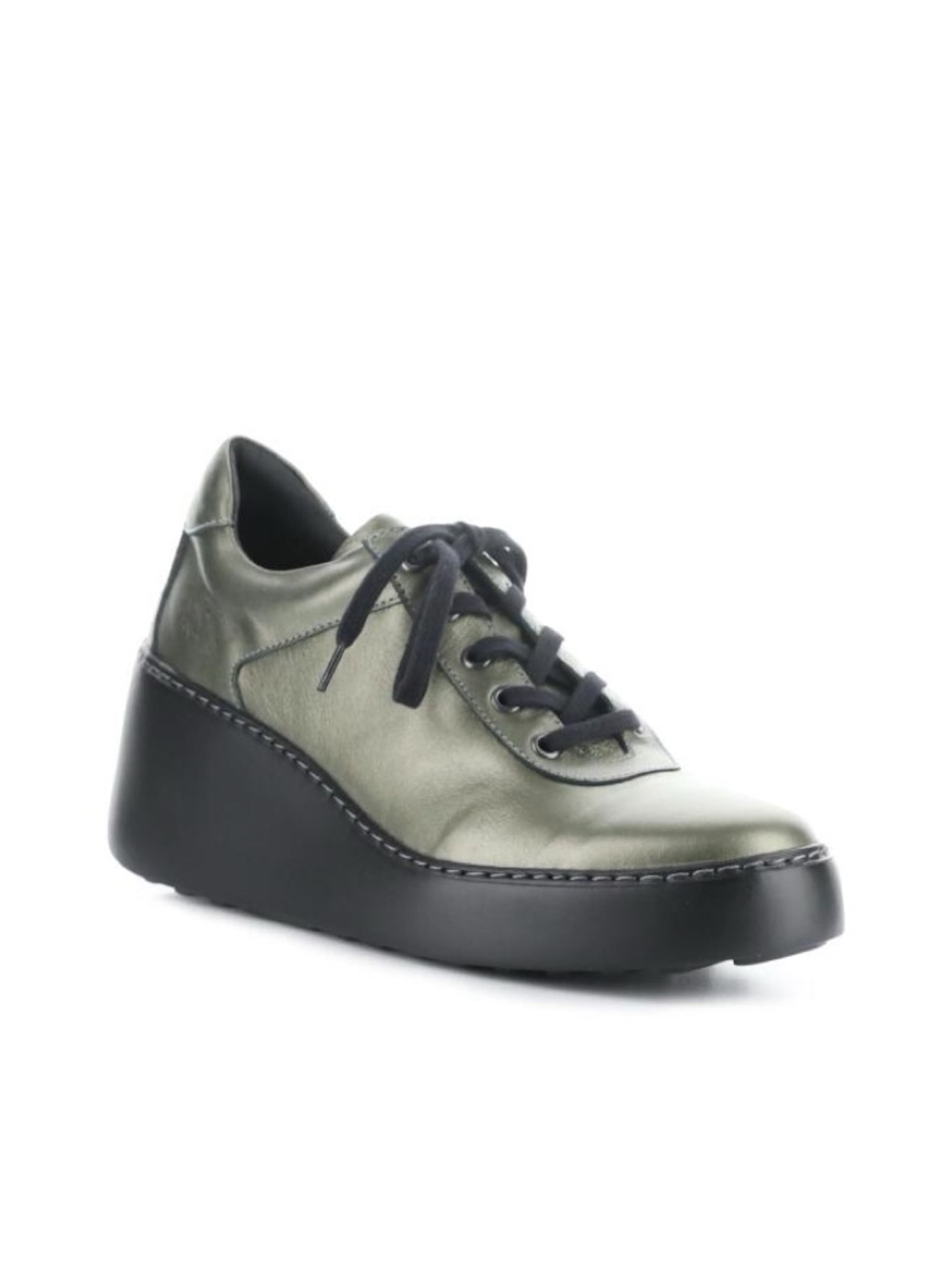 Fly London Dipo Wedge Sneaker 004 Graphite Dublin Sz 40